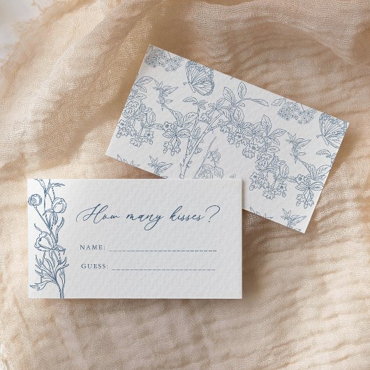 青いフランスのChinoiserieどのように多くのキスゲーム エンクロージャーカード