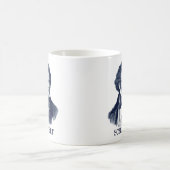 青いフランツ・シューベルト コーヒーマグカップ (中央)