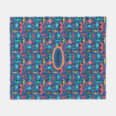 青いフリースブランケットの車のパターン フリースブランケット (正面(横))