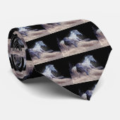 青いフリーホースのスピリットやる気を起こさせるネックタイ ネクタイ (ロール)