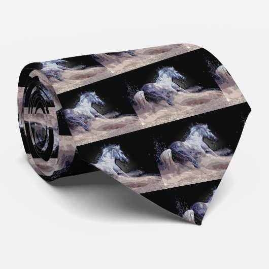 青いフリーホースのスピリットやる気を起こさせるネックタイ ネクタイ (ロール)