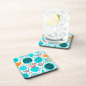 青いフルーツパタ絵画ンのアート買今 コースター (右側)