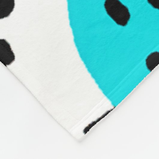 青いフルーツパタ絵画ンのアート買今 フリースブランケット (角)