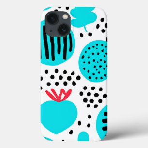 青いフルーツパタ絵画ンのアート買今 iPhone 13ケース