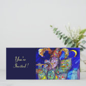 青いフルーティストのパーティープログラム 招待状 (スタンド正面)