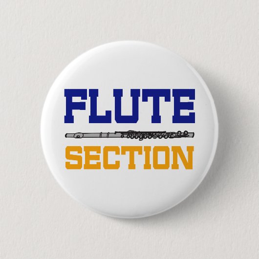 青いフルートセクション 缶バッジ (正面)