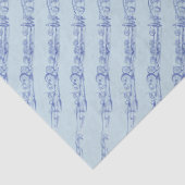 青いフルートラインスケッチ 薄葉紙 (詳細)