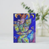 青いフルート奏者 / ヴェネツィアのカーニバル・ナイト ポストカード (スタンド正面)