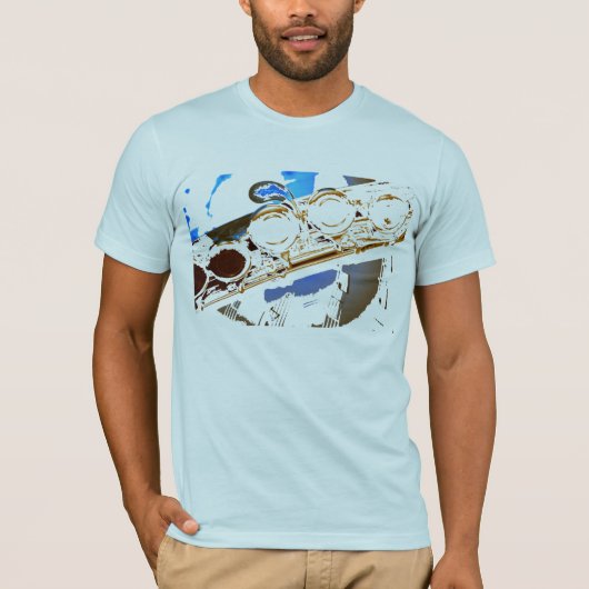 青いフルート Tシャツ (正面)