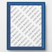 青いフレームイメージ写真のプラークを追加 フォトプラーク (正面)