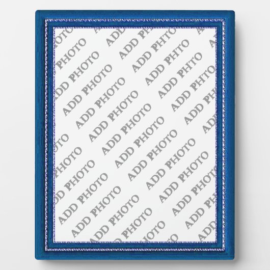 青いフレームイメージ写真のプラークを追加 フォトプラーク (正面)