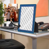 青いフレームイメージ写真のプラークを追加 フォトプラーク