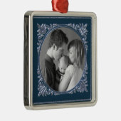 青いフレーム メタルオーナメント (右)