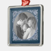 青いフレーム メタルオーナメント (左)