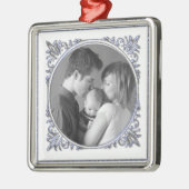 青いフレーム メタルオーナメント (左)