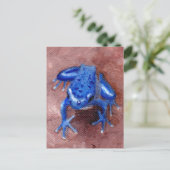 青いフロギーはがき ポストカード (スタンド正面)