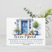 青いフロントドア住所の変更、移動した家 招待状 (スタンド正面)