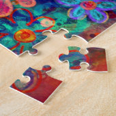 青いフローラかわいらしは良いインスピリシティおもしろいを参照 ジグソーパズル (側面)