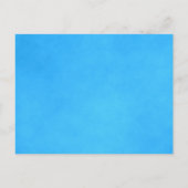 青いフローラが私の花嫁になる インビテーションポストカード (裏面)