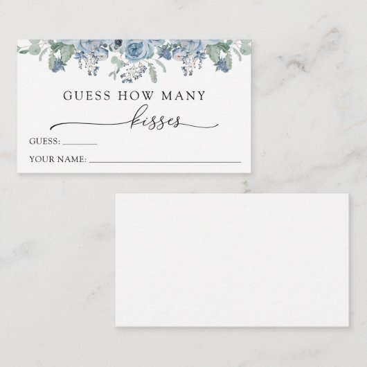 青いフローラでキス・エンクロージャ・カードの数を推測 エンクロージャーカード (正面/裏面)