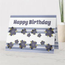 青いフローラとストライプの混合