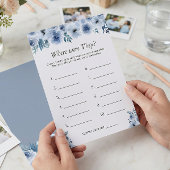 青いフローラどこ彼らはブライダルシャワーゲーム チラシ