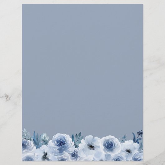 青いフローラどこ彼らはブライダルシャワーゲーム チラシ (裏面)