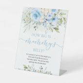 青いフローラどのように大きいmommys腹 台座サイン (正面)