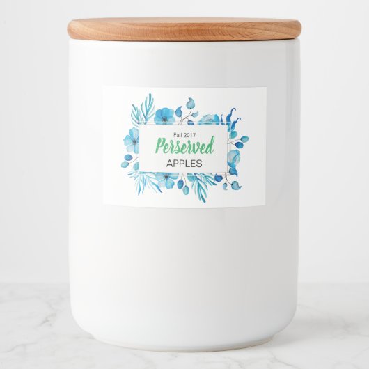 青いフローラのりんご フードラベル (正面)