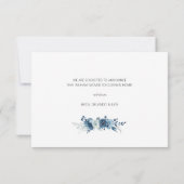 青いフローラの動きを伝える発表 招待状 (裏面)