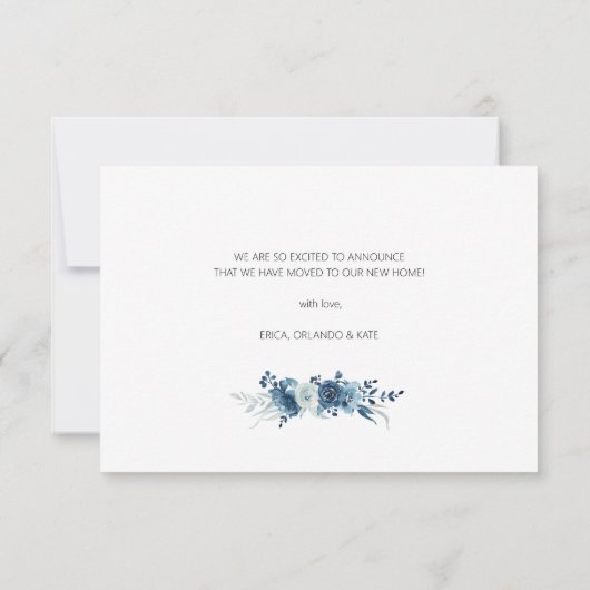 青いフローラの動きを伝える発表 招待状 (裏面)