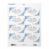 青いフローラの新しいアドレスの移動 ラベル (フルシート)