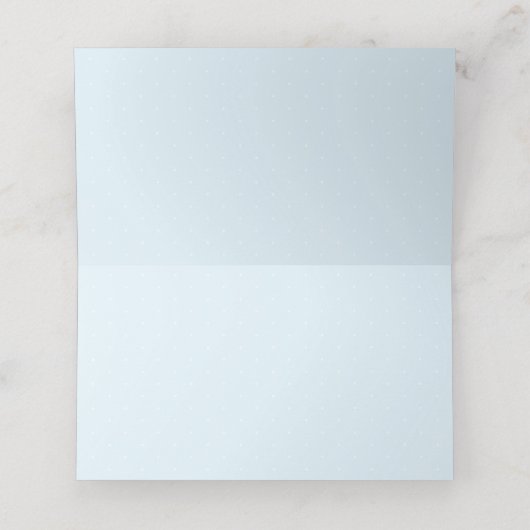 青いフローラの森林動物シャワー プレイスカード (内部開封)