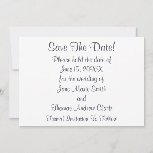 青いフローラの水の色の保存日付 セーブザデート (裏面)