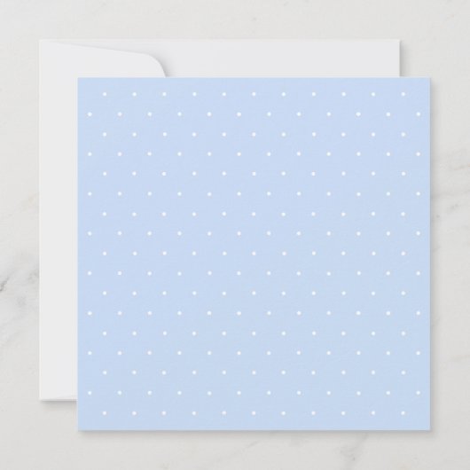 青いフローラの水色とクロスバプテスマ 招待状 (裏面)