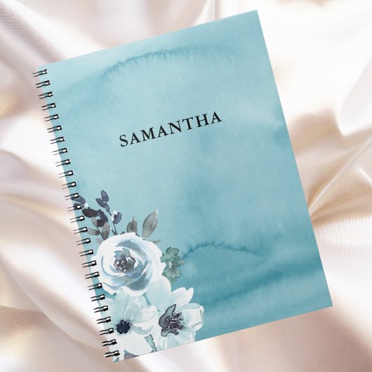 青いフローラの水色名 ノートブック