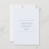 青いフローラの緑のエレガントな結婚式は日付を保存 セーブザデート (裏面)