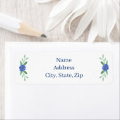 青いフローラの緑の葉の住所 シール (インサイチュ)