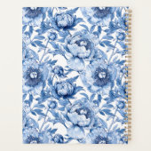 青いフローラの花嫁パーソナライズされたメイドフラワー プランナー手帳 (裏面)