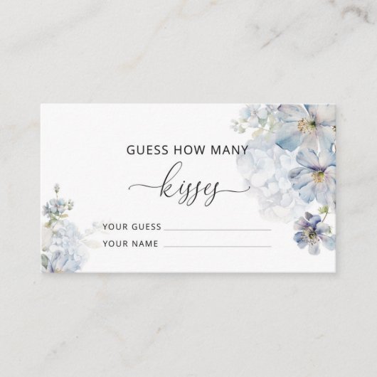 青いフローラは何個のキスブライダルゲームを推測 エンクロージャーカード (正面)
