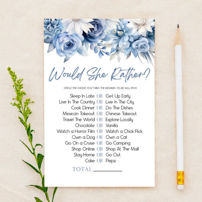 青いフローラは彼女はむしろ赤ちゃんシャワーのゲーム (クリエイターアップロード済み)