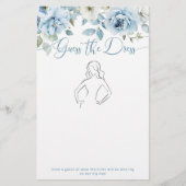 青いフローラは、ドレスブライダルシャワーゲームを推測 (正面)