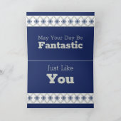 青いフローラアクセント カード (内部)