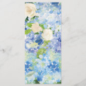 青いフローラアジサイのメニューカード メニュー (裏面)