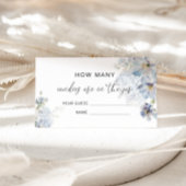 青いフローラアジサイはキャンディーの数を推測 エンクロージャーカード