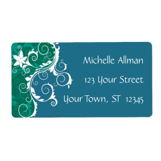 青いフローラエイブリラベル ラベル (正面)