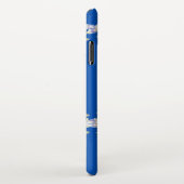 青いフローラエレガントの電話ケース iPhoneケース (右側)