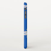 青いフローラエレガントの電話ケース iPhoneケース (左側)