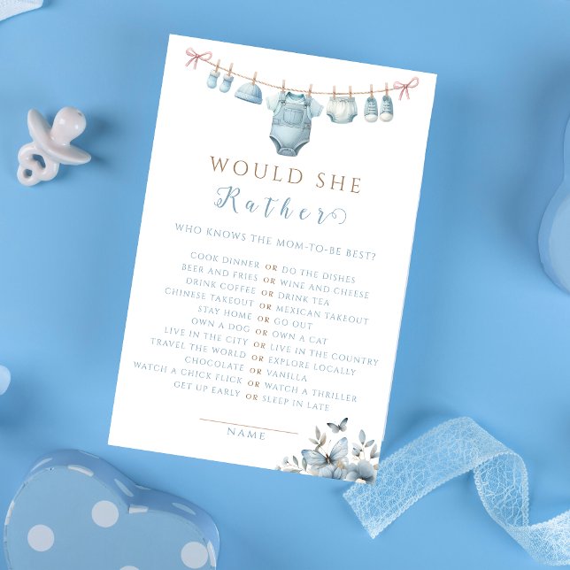 青いフローラエレガントは、むしろ赤ん坊のシャワーを彼女は望む (クリエイターアップロード済み)