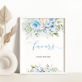 青いフローラエレガントバプテスマ 台座サイン